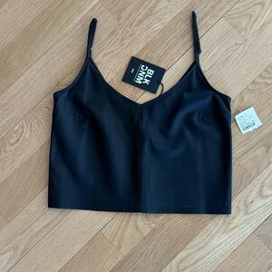 Black leather cami Size S